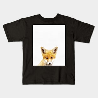 Baby fox print, Nursery, Animal, Kids room, Minimalist, Modern art, Wall art, Woodland Kids T-Shirt